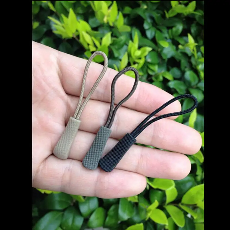 5 Pçs/lote Zipper Puxa Cord Rope Termina Zip Lock Clipe Fivela de Plástico Para Sacos de Roupas Acessórios Atacado Cor Aleatória