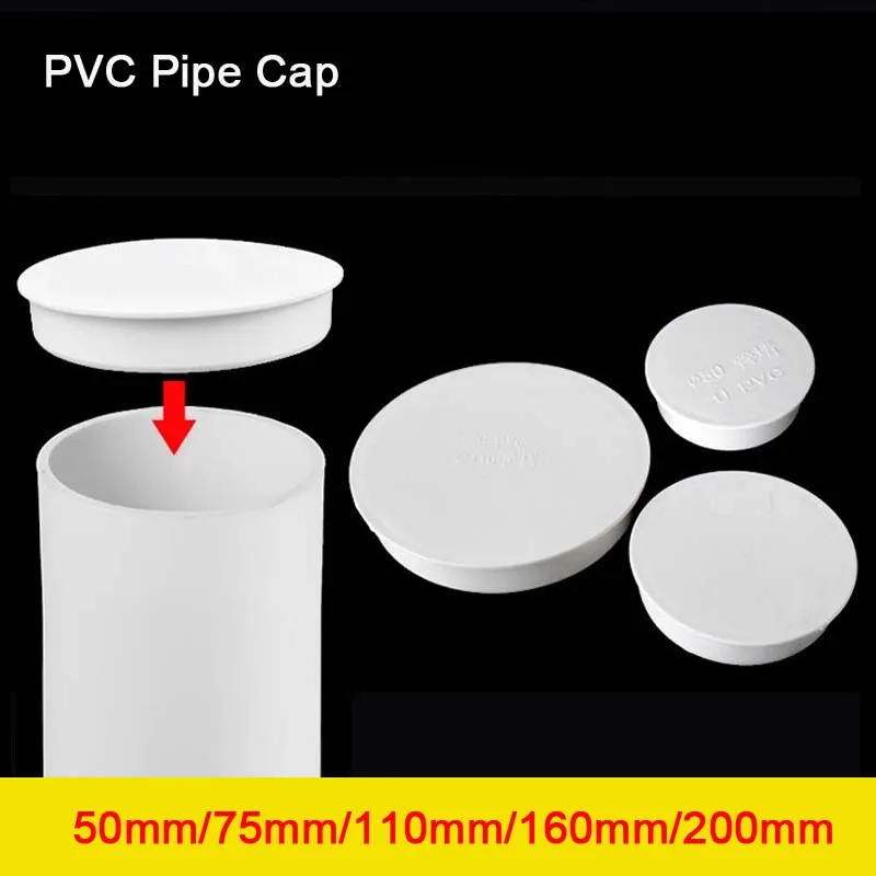 

1-5pcs PVC Pipe Cap Thickened Inner Blocking Cap 50-200mm Sewer Pipe Insect Proof Pipe Cap Protective Cover Decor Cover
