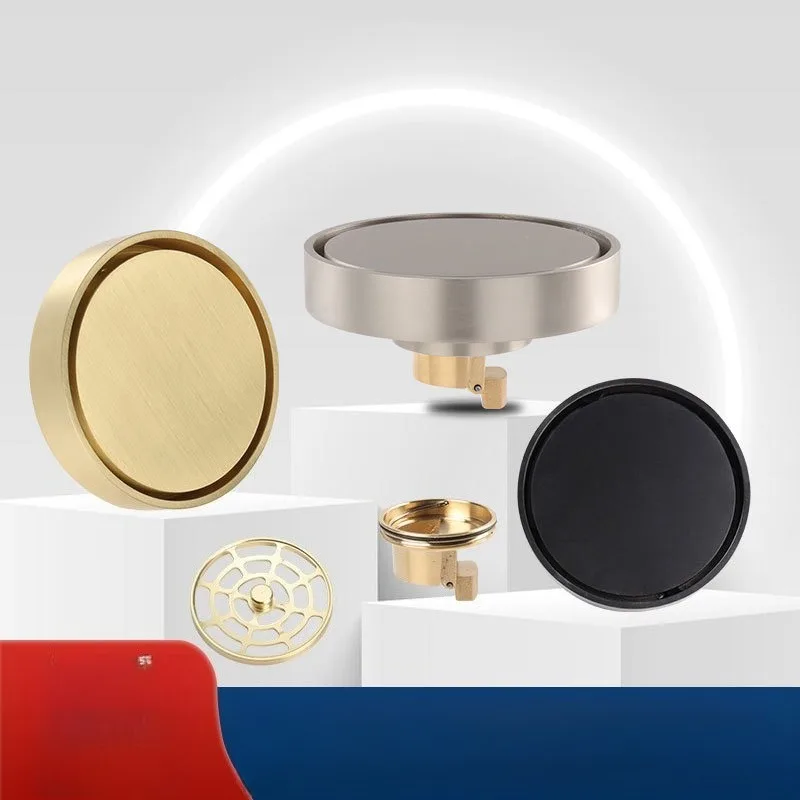 Press Type Double-layer Odor Proof Sewer, Bathroom, Large Displacement Invisible Insect Proof Circular Floor Drain