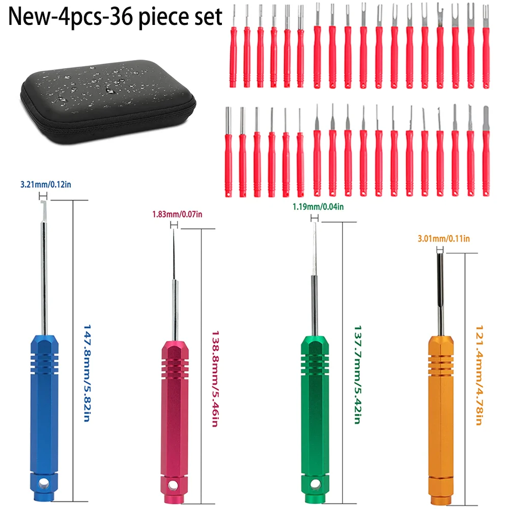 

Car terminal disassembly kit, wire harness crimping connector, pin puller, hook kit for automotive and household equipment