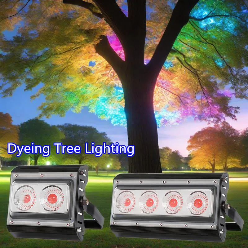

Dyeing Tree Lighting 50W 100W Garden Light Project Lighting LED Outdoor Waterproof Gardening Landscape Colorful Flood Light Tree