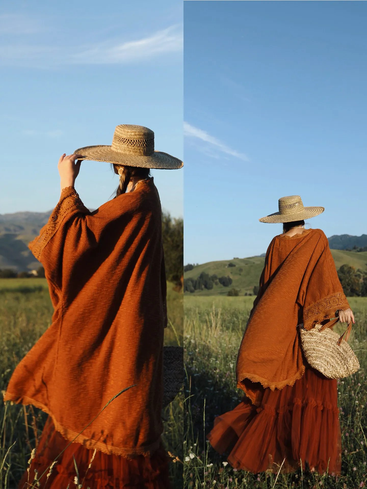 TIYIHAILEY-Loose Flare Full Sleeve Knitting Crochet Ladeis Loose Brown Lace Patchwork 2026 New Fashion Long Cardigan Autumn