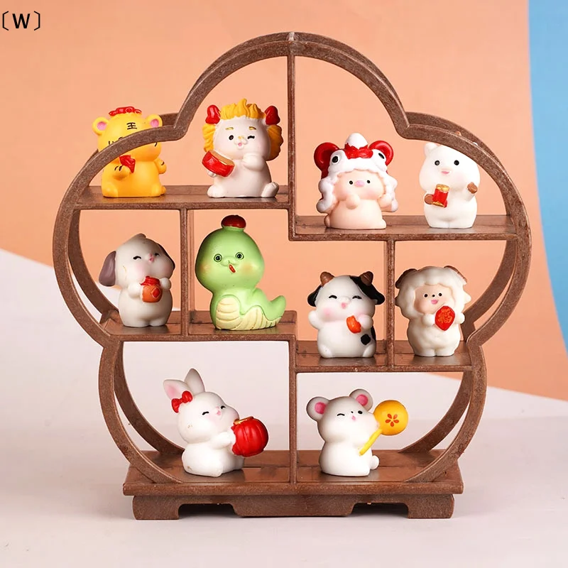 〔W〕1PC Doll House Miniature Wooden Bocage Mini Display Stand Model Toys Home Desktop Scene Decoration DIY Accessories〔Winter1〕