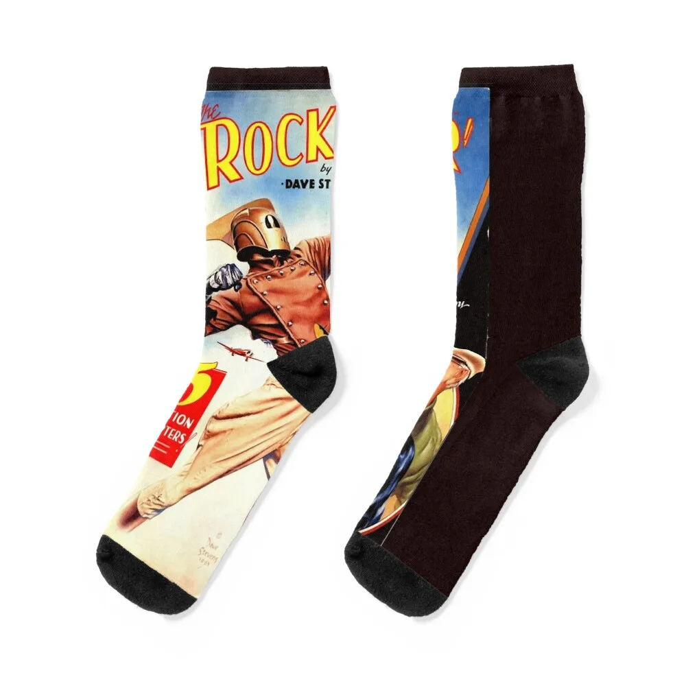 Rocketeer Classic T-Shirt Socks funny gifts valentine gift ideas Lots anti slip football Socks Man Women's