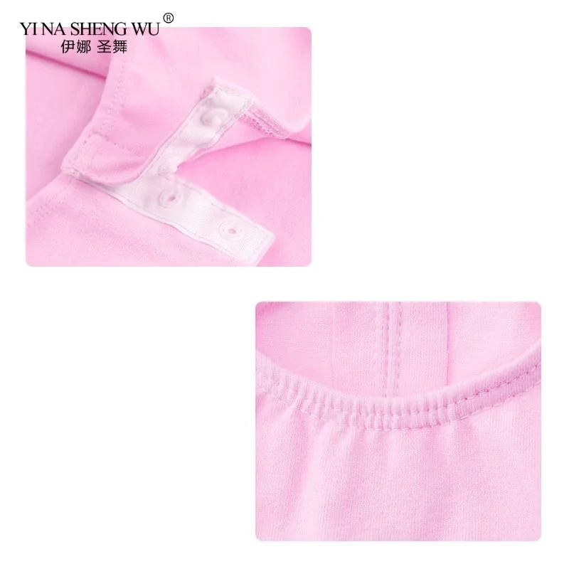 Trykot gimnastyczny baletowy dla małych dziewczynek, strój do ćwiczeń tanecznych, czarno-fioletowo-różowy, bawełniany body do tańca, ubrania dla dzieci.