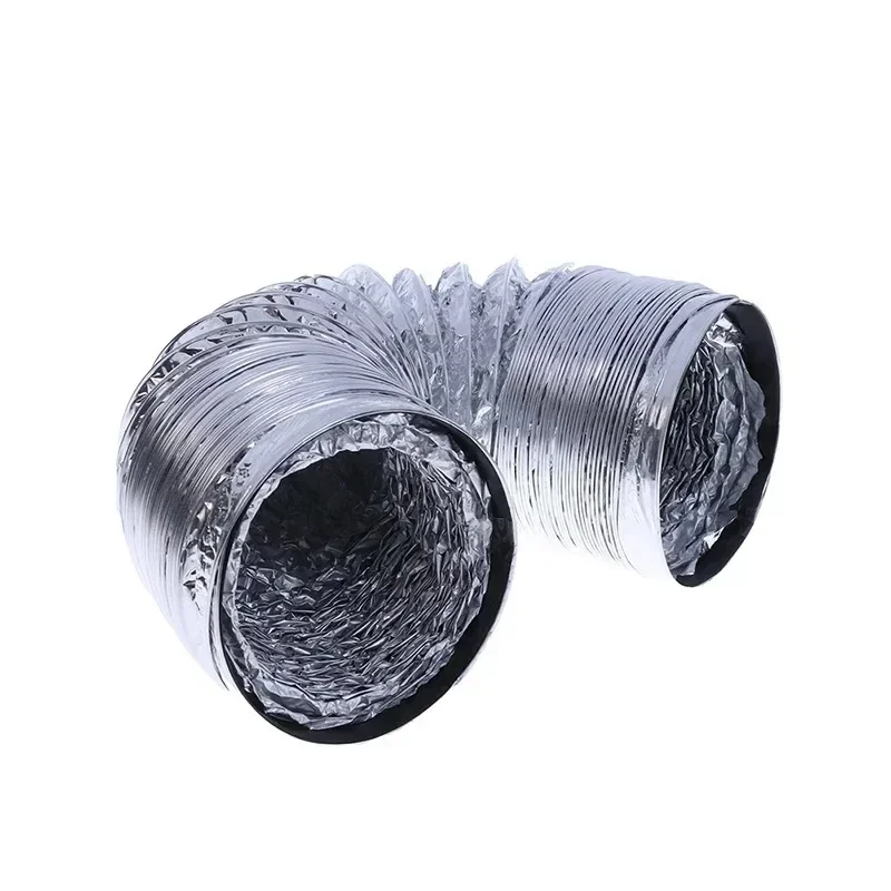 New 4 Inch 100mm Ventilator Pipe PVC Aluminum Tube Air Ventilation Pipe Hose Flexible Exhaust Duct 3/2M Air System Vent Bathroom