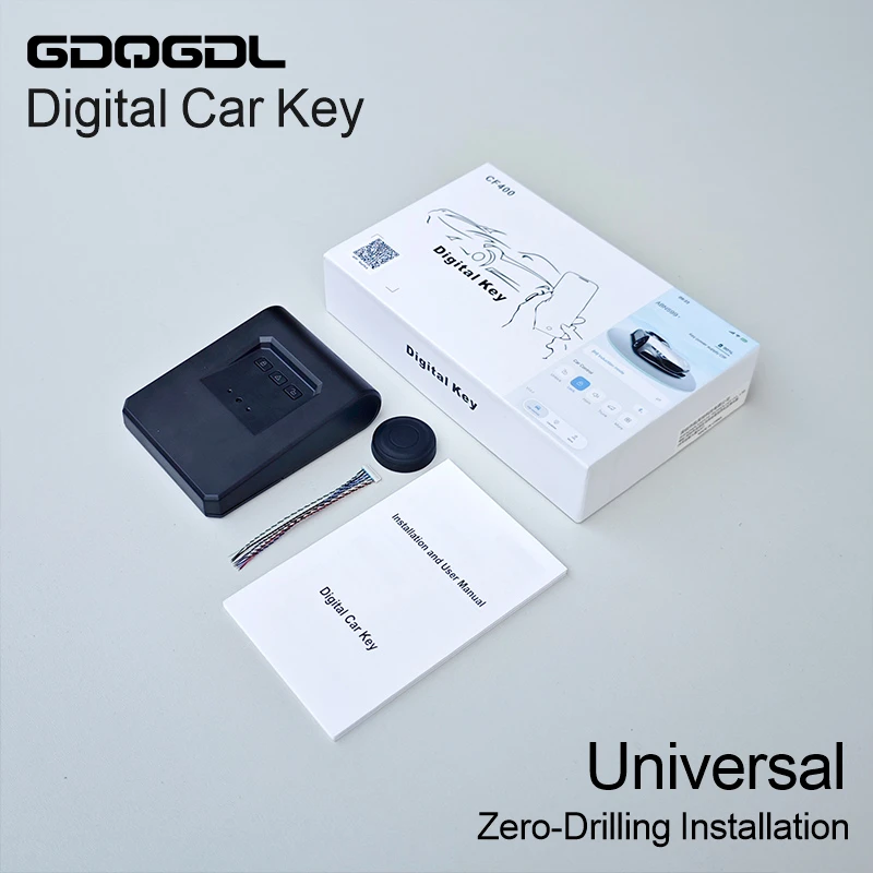 

Universal Digital Car Key APP/Bluetooth Vehicle Control Remote Start Zero-Drilling Installation High-Capacity Lithium Battery