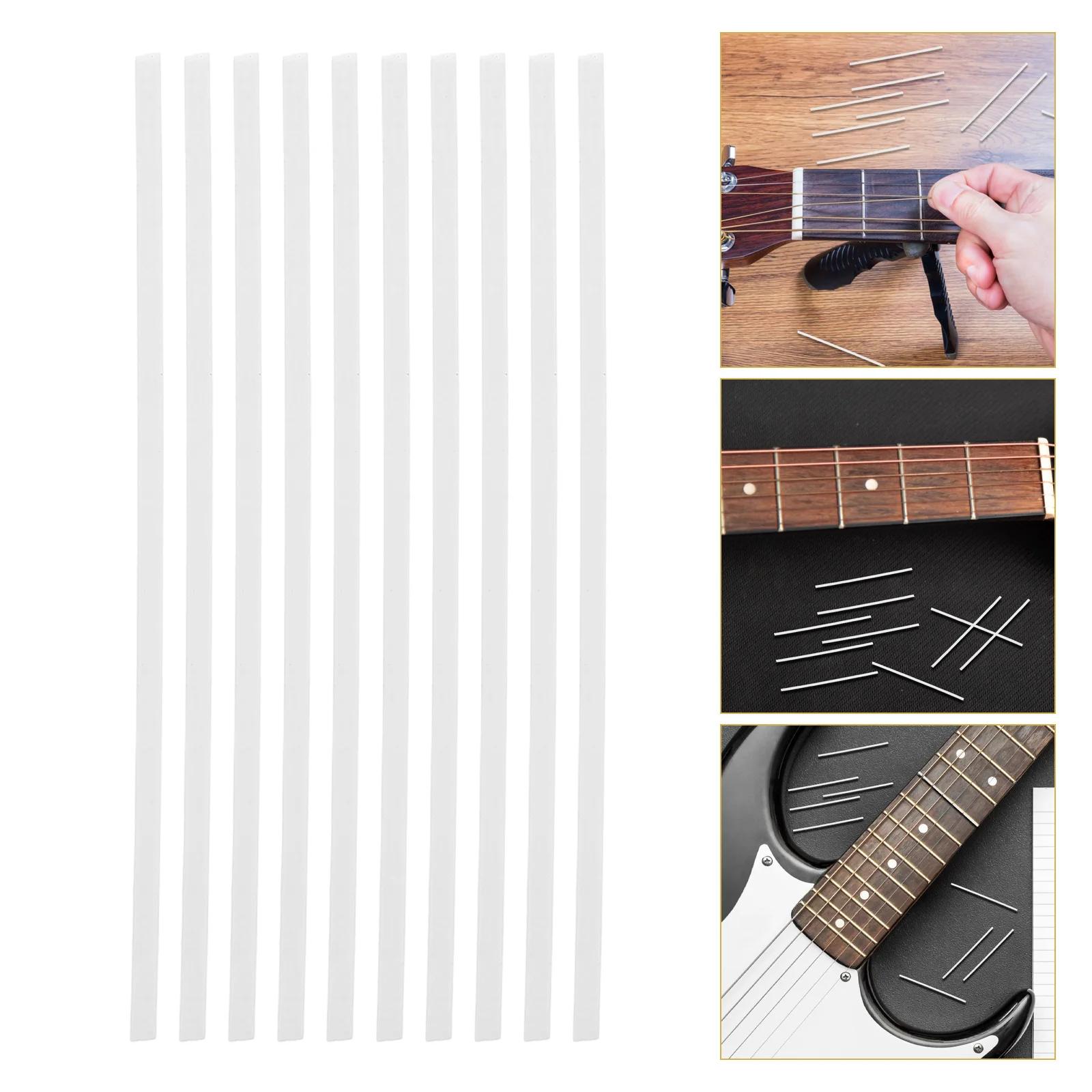 

10pcs Guitar Fingerboard Side Dots Electric Guitar Parts Fretboard Accessories Clear Markers Stickers White Inlay Makers