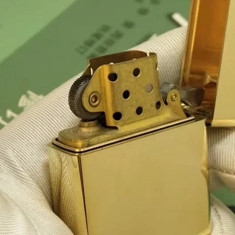 ZORRO 912 912S Heavy Duty Armor Brass/Titanium Windproof Kerosen e Lighter; 3/5 Hinged Metal Gasolin e Lighter Men's Gift