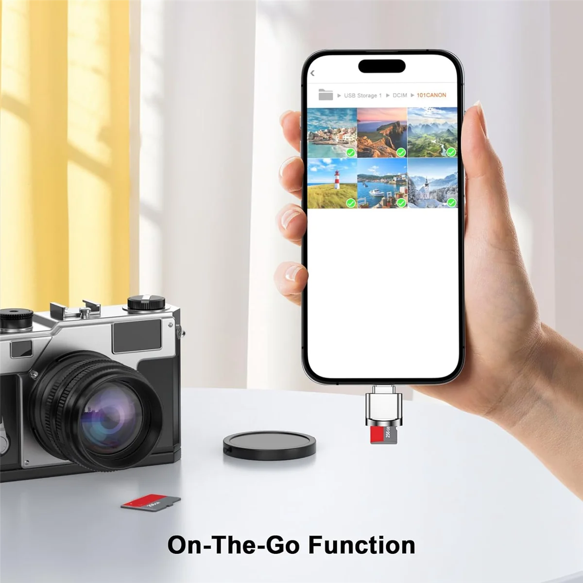 Micro-SD Card Reader Adapter, USB Type C to Micro-SD/TF Card Reader Micro-SD Card Adapter for HUAWEI Type-C,B