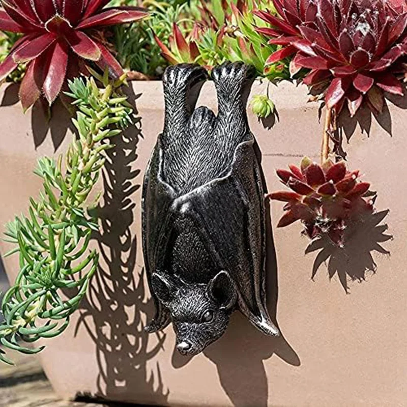 

Halloween Bat Statue Garden Decor Plant Pot Hugger Resin Flower Pot And Vase Hugger Planter Pot Hanger Hanging Bat Easy To Use