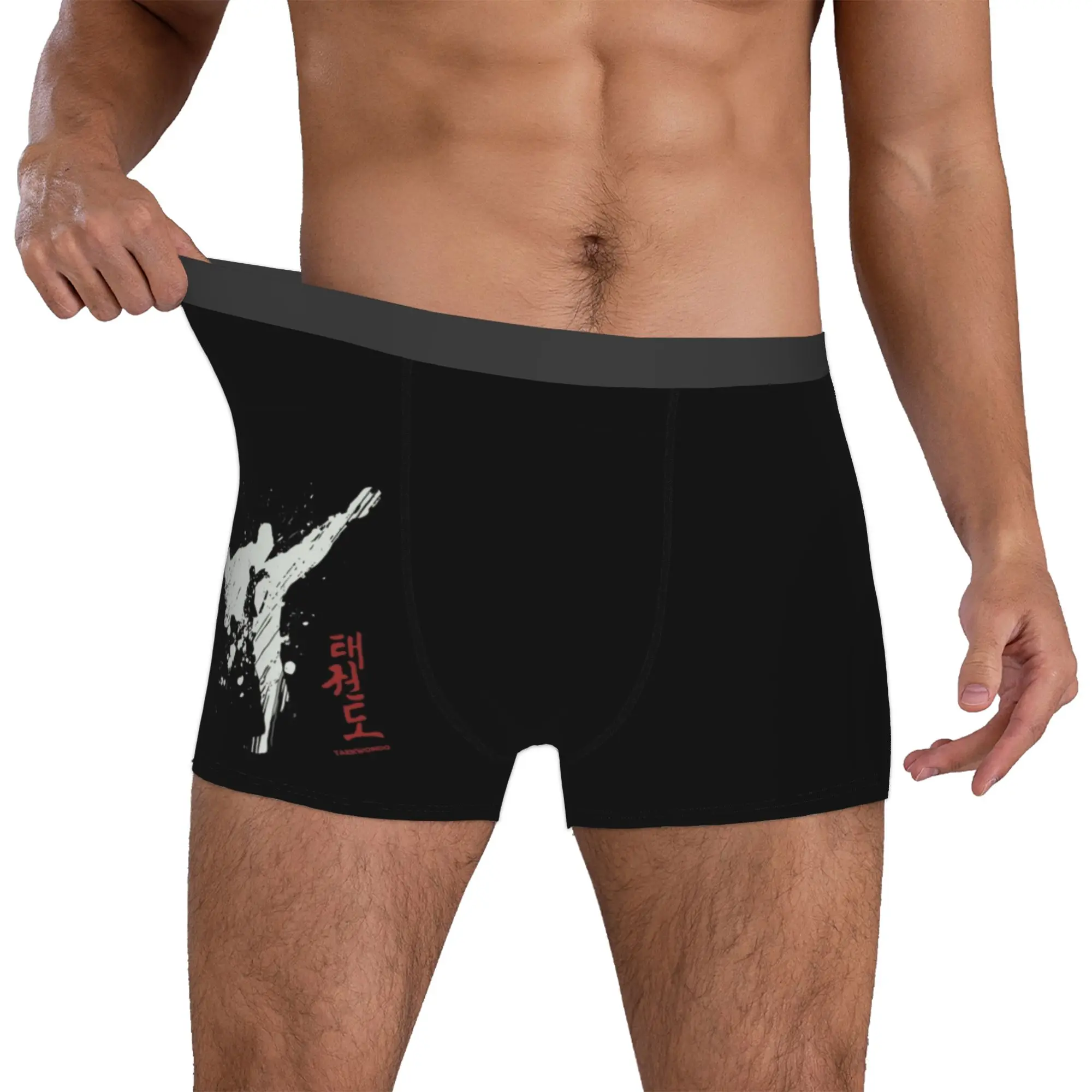 Custom Taekwondo Kick Underwear Male Print Fighter Martial Arts Boxer Shorts Panties Briefs Soft Underpants