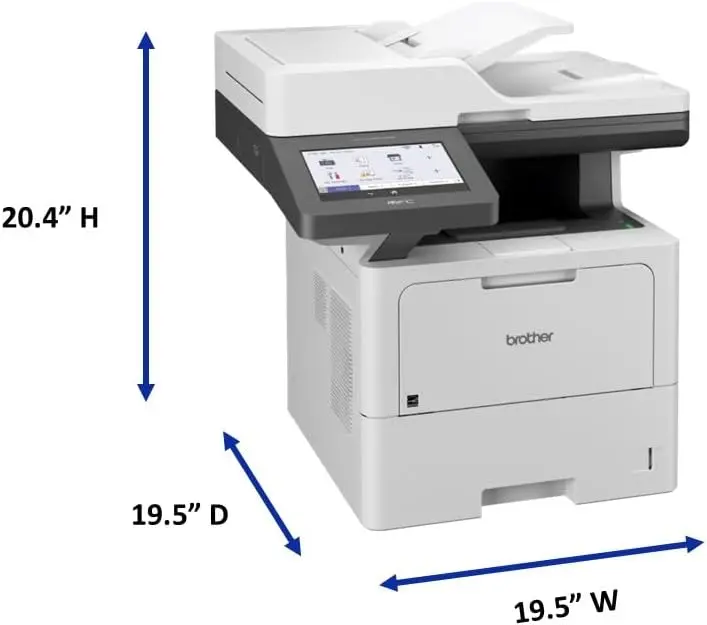 MFC-L6810DW Enterprise Monochrome Laser All-in-One Printer with Low-Cost Printing, Large Paper Capacity, Scan, and Copy