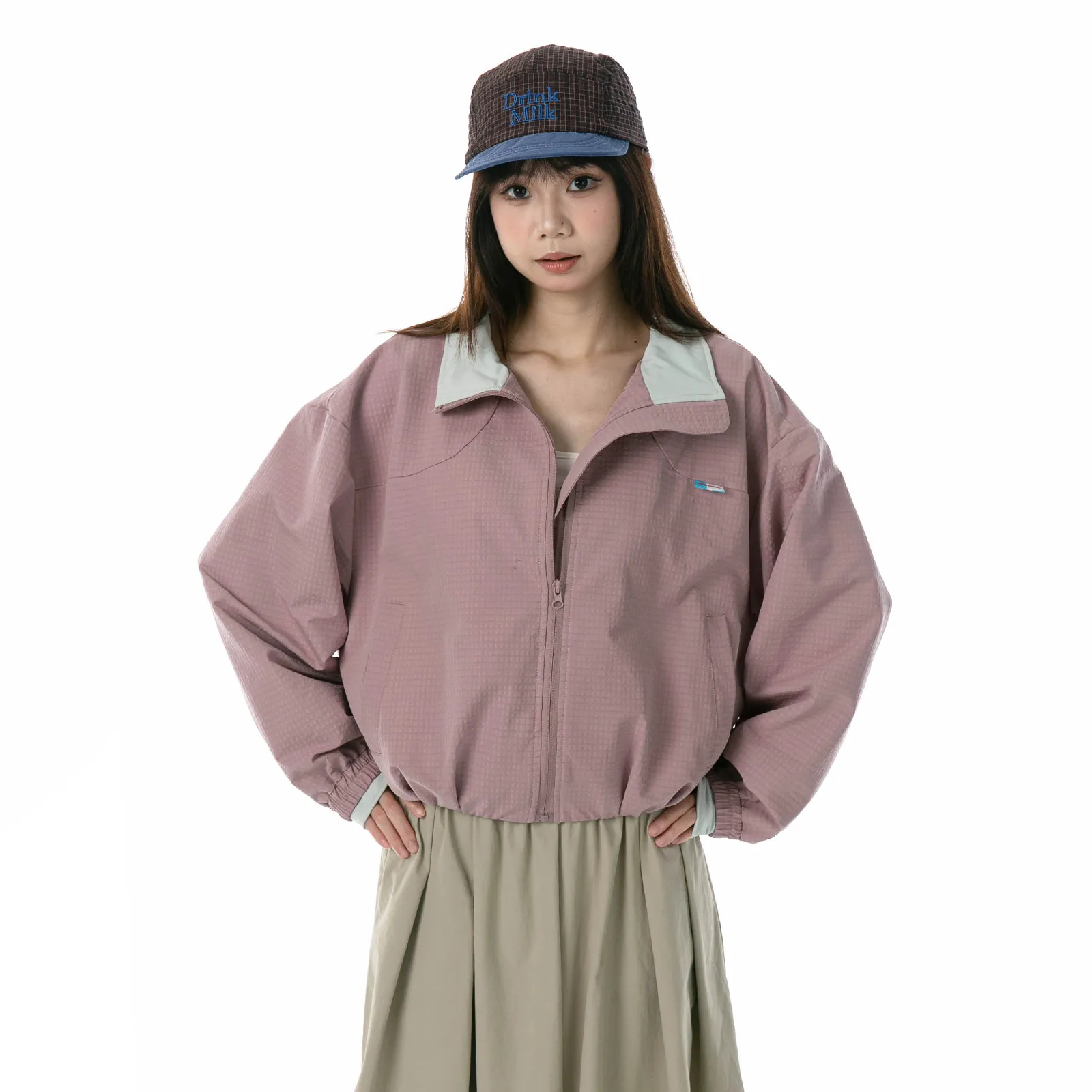Women Outdoor Loose Stand Collar Windproof Cycling Hiking Sport Short Jacket Sweet Girl Streetwear Fashion Y2k Casual Track Coat