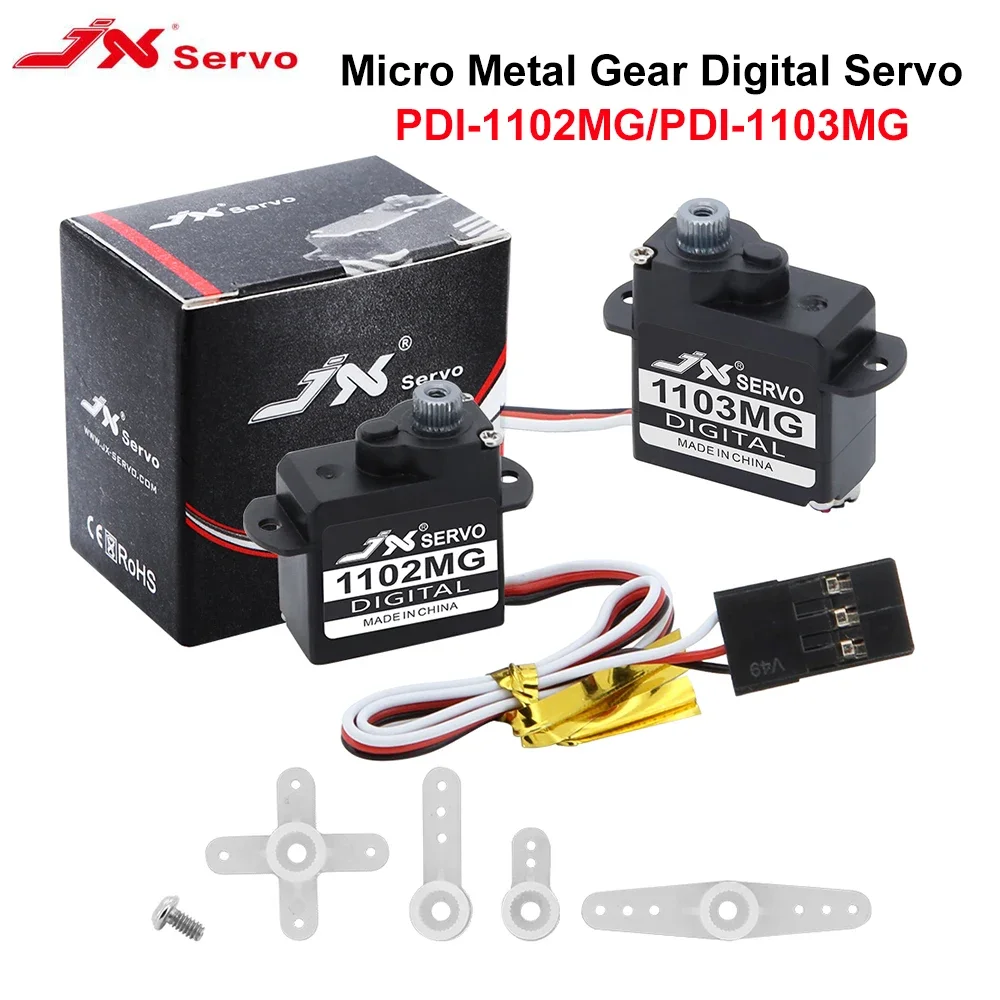 JX Servo PDI-1102MG /1103MG Micro Metal Gear Digital Servo 3.7-5.5V Coreless 3.4/3.8g Servo For RC Drone Robot Airplane Aircraft