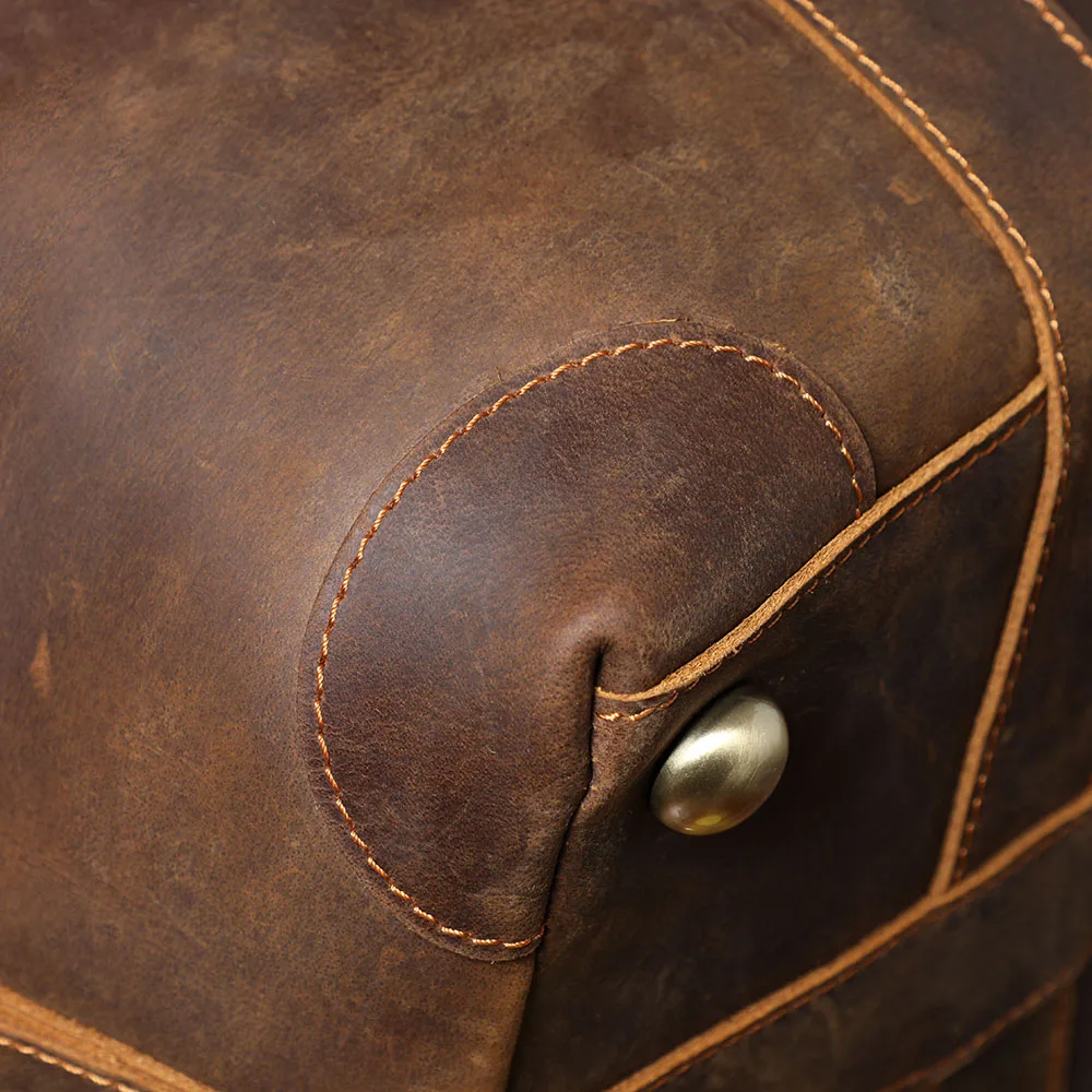 S.WORKER Premium Vollnarbenleder-Reisetasche Echtes Leder Vintage-Stil Große Handgepäcktasche – Detail 19