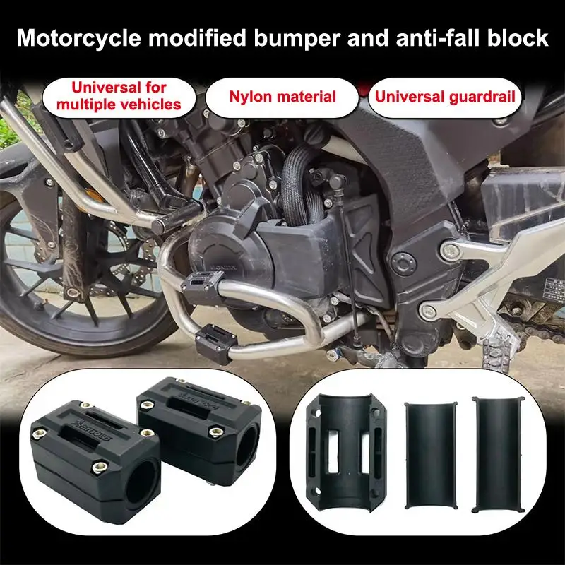 2Pcs Car Engine Bumper Guard Blocks Anti-Collision Decorative Blocks Fit 22/25/28mm Universal Auto Exterior Protection Parts
