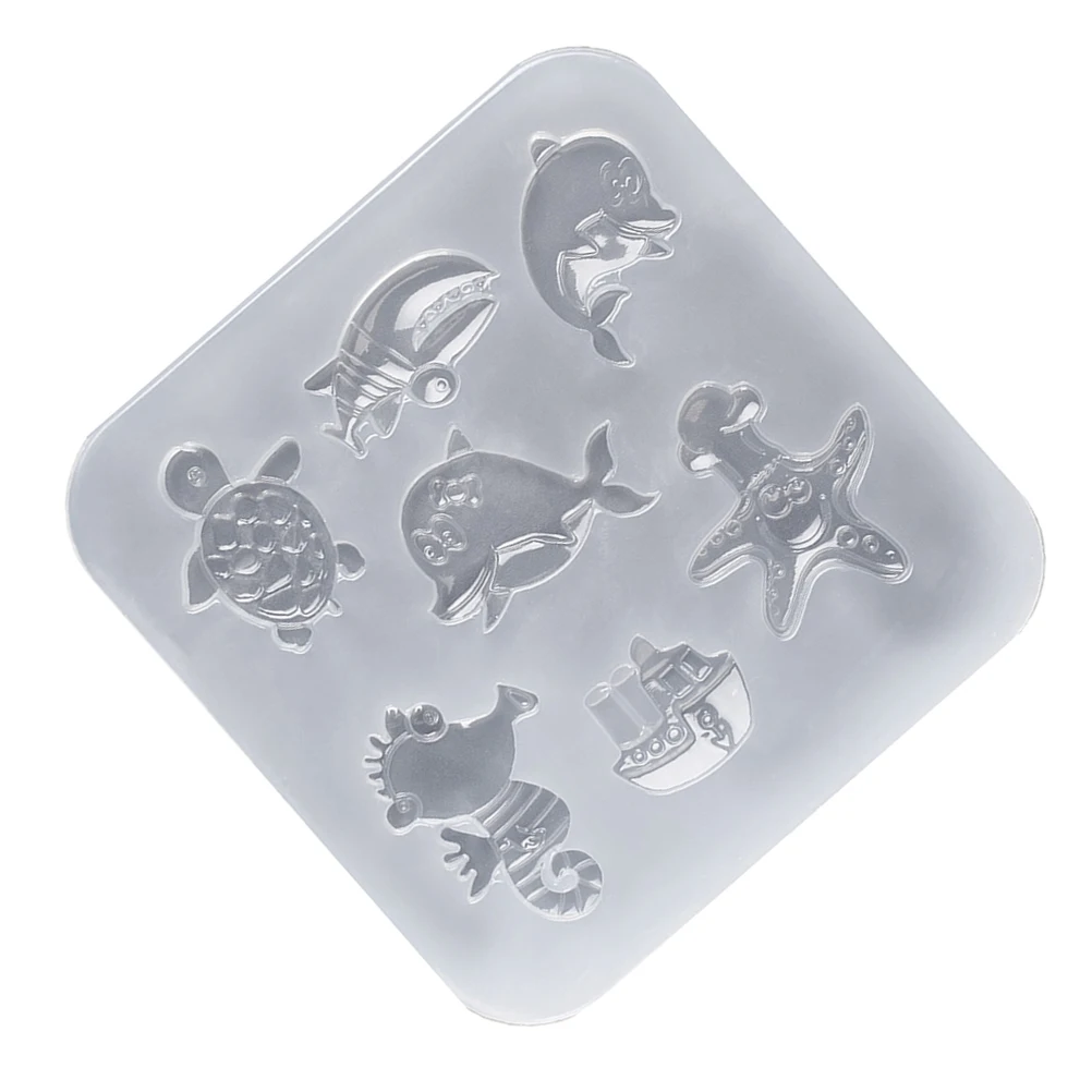 

White Silicone Marine Animal Mould for Cake Cookies Pudding Jelly Chocolate Baking Safe Exquisite Detail Design