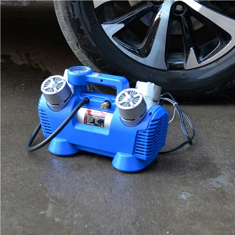1PC Vehicle-mounted Inflation Pump 12v Double-cylinder Four-cylinder High-pressure Suv Off-road  High-power Tire Inflation Pump