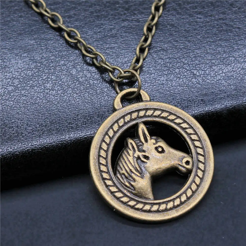 Ethnic Horse Deer Unicorn Necklace 45Cm Or 70Cm Long Chain Men Jewelry Father'S Day Clearance Sale Items
