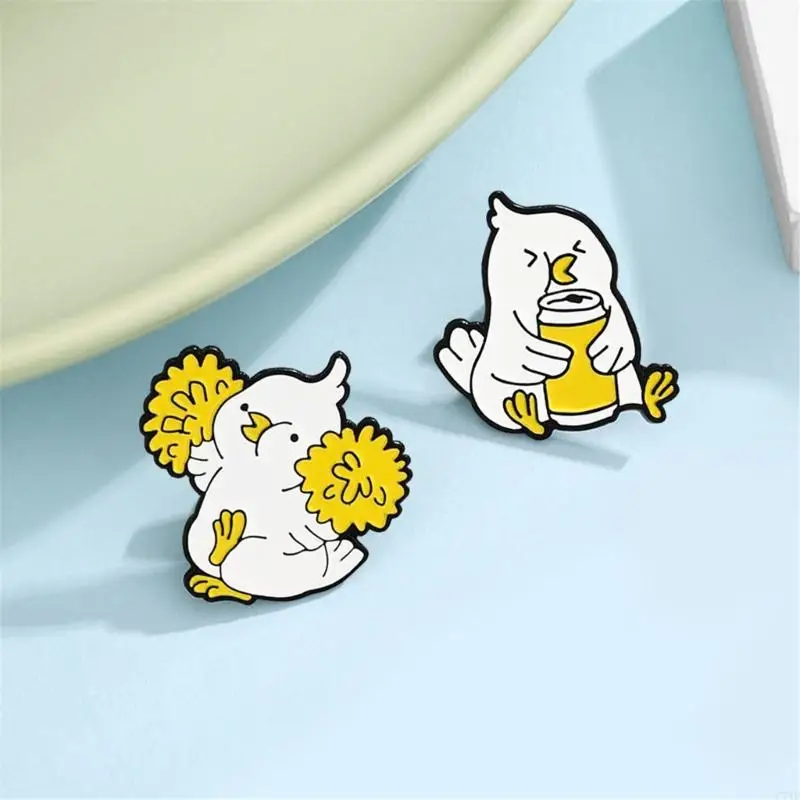  Detailed Chick Shaped Brooch Lightweight Alloy Badge Pin For Clothing Bags Hats Handmade Decorative Accessories