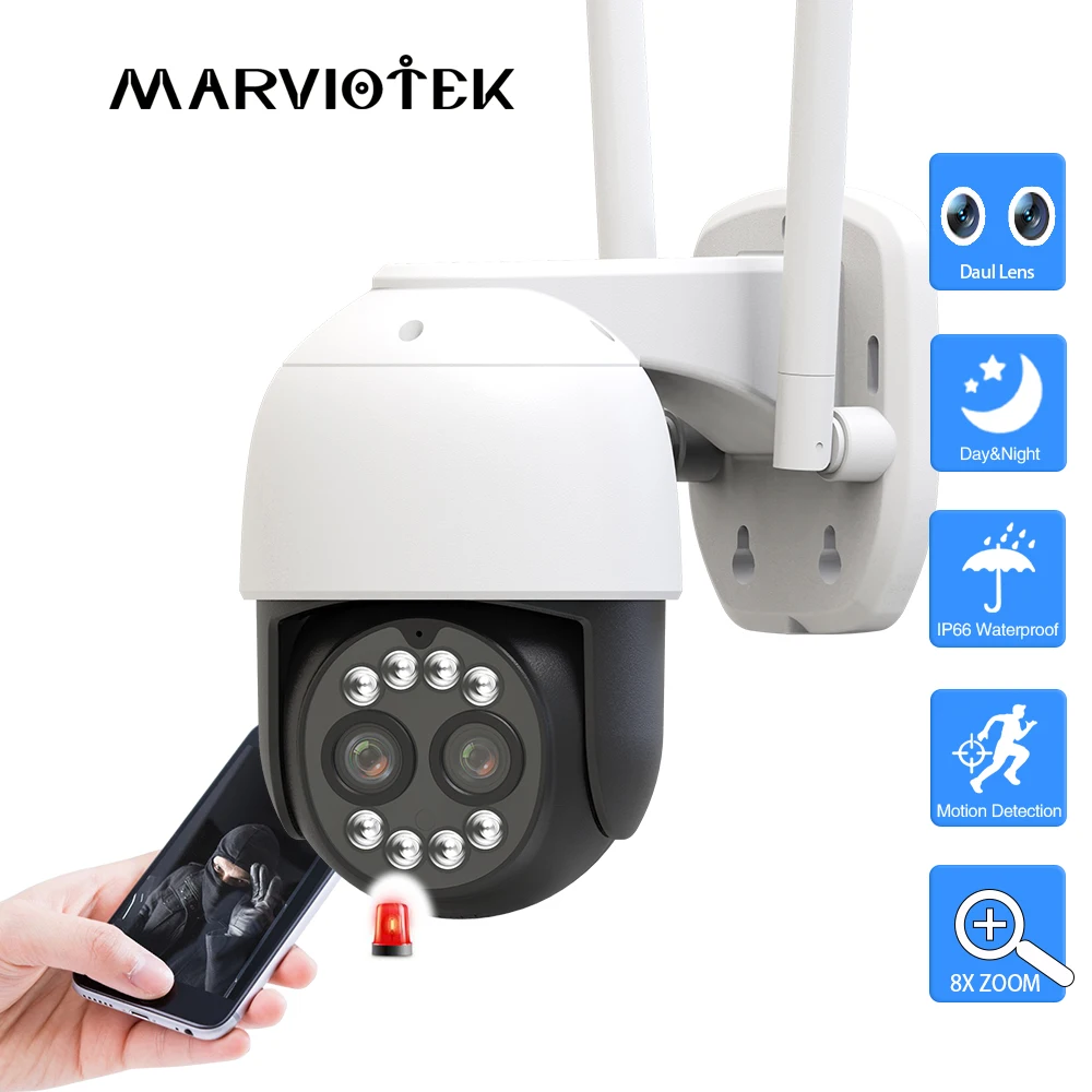 

4K 8X Optical Zoom Wireless IP Camera Outdoor Auto Tracking 2K Security Protection Video Surveillance Cameras With Wifi Camera