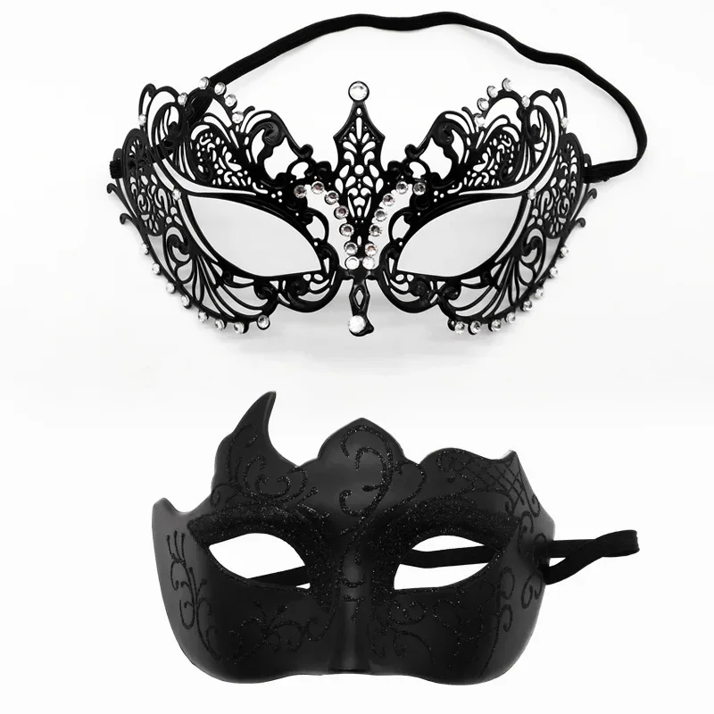 Couple Masquerade Masks Set Venetian Party Mask for Women and Men Party Costumes Accessory   Halloween