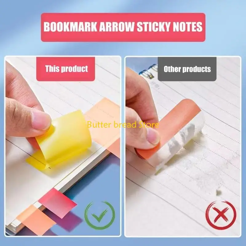 W89C 120/160Pcs Colored Index Label Adhesive Clear Note Page Marker Bookmarks