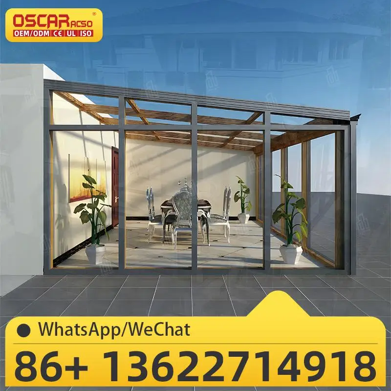 

Guaranteed Quality Enclosed Porch Conservatory Aluminum Sunroom for Four Season Use in Winter Garden Ideal for Home Garden Patio