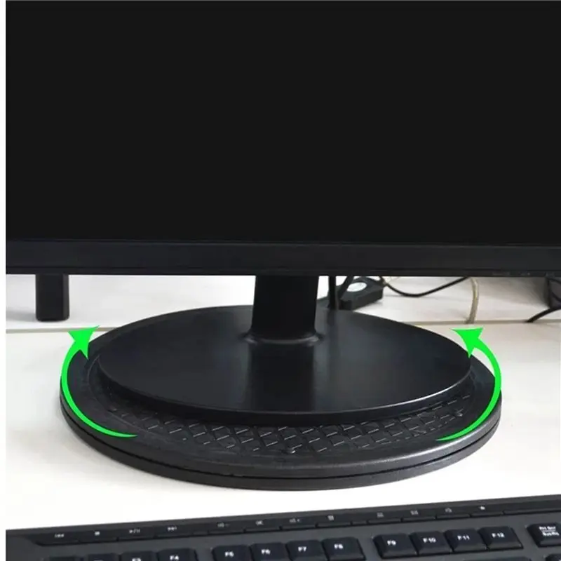3X 12 Inch Heavy Duty Rotating Swivel Steel Ball Bearings Stand For Monitor TV Turntable Lazy Susans Black Round Shape