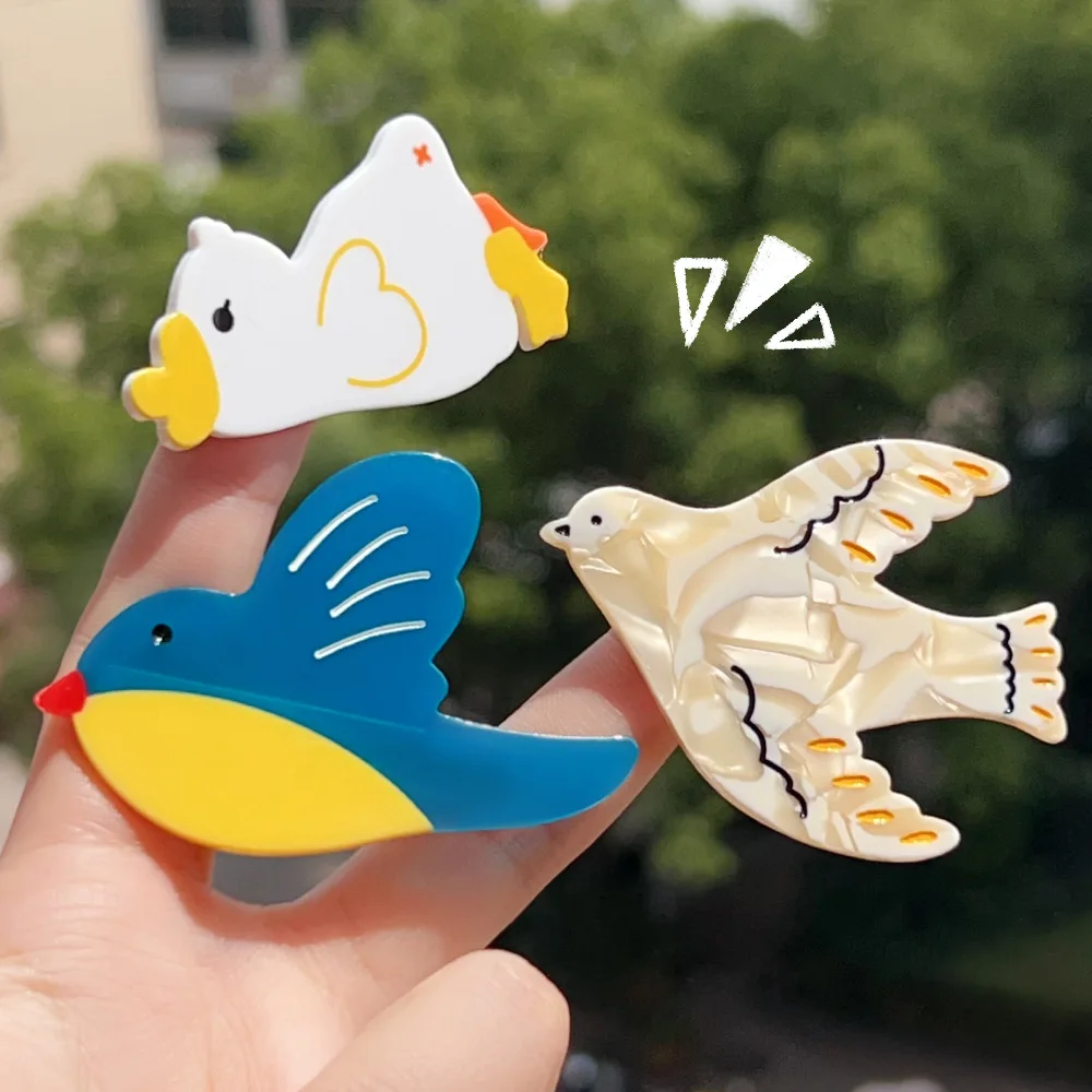 

1 Pcs Ladies' Hair Clip Cartoon Bird Kawaii Cute Sweet Barrettes Fashionable Versatile High Quality Hair Accessories For Girl
