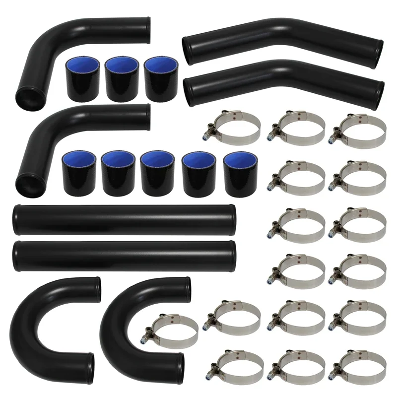 

Intercooler Pipe Universal DIY 2.5" 63mm turbo intercooler aluminium piping Kit