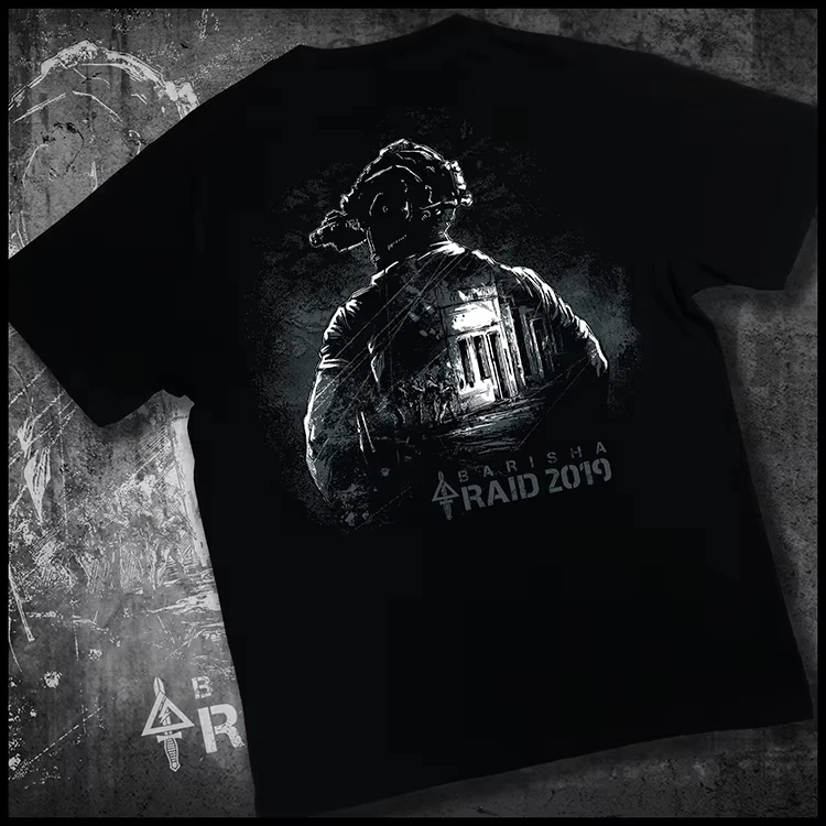 Verano 2025 moda nueva nueva fuerza de trabajo Fans del ejército chicos duros barril táctico tejido algodón cuello redondo Camiseta de talla grande