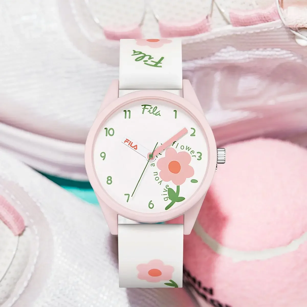 الأصلي FILA ساعة إلكترونية موضة كاميليا طبعة محدودة الاتجاه مقاوم للماء طالب سيليكون الساعات 6465