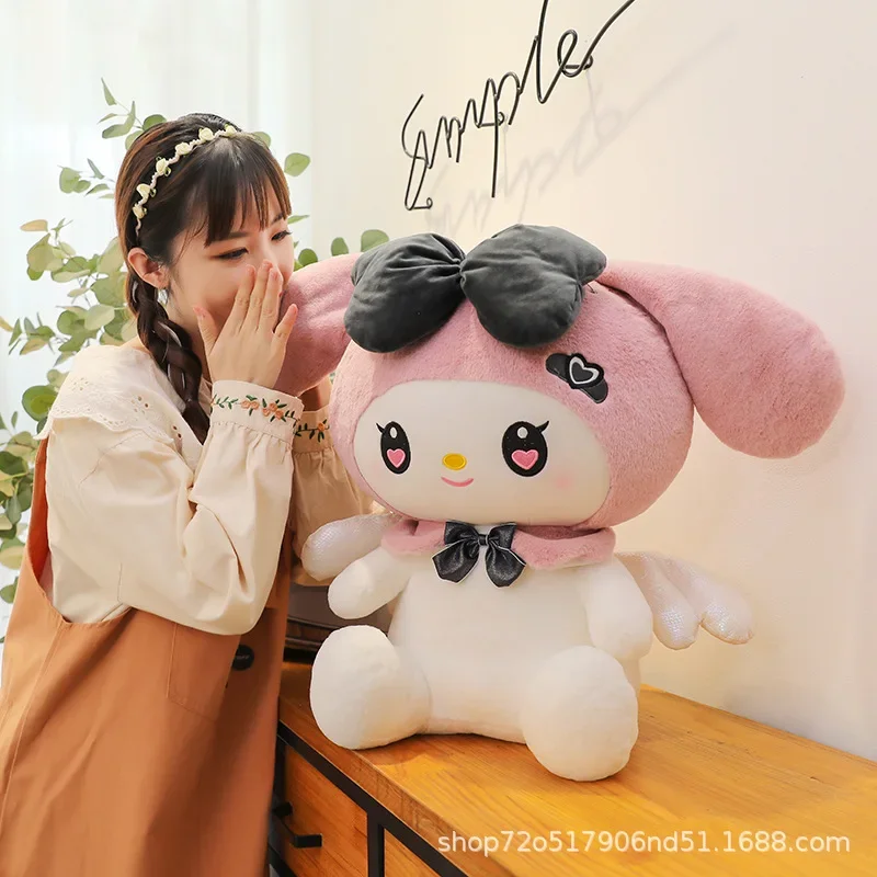 40/50/60cm New Sanrio Plush Toy Demon Kuromi Plush Toy My Melody Doll Throw Pillow Doll Christmas Gift For Children Ornaments