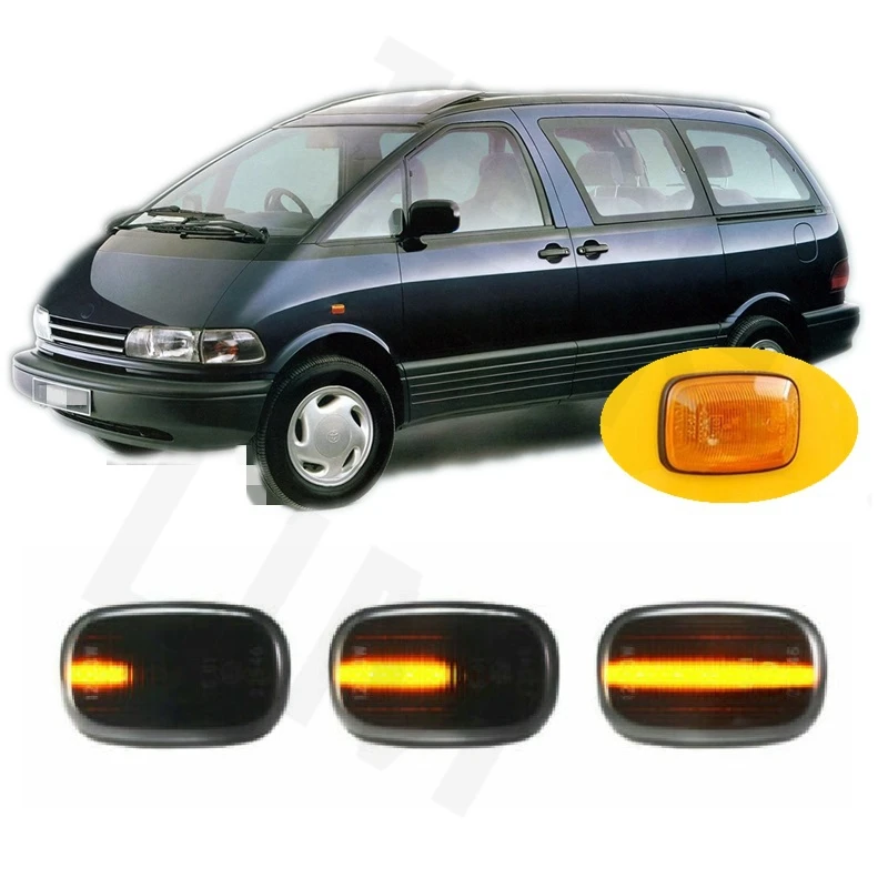 for Toyota PREVIA 1990 1991 1992 1993 1994 1995 1996 1997 1998 1999 2000 Sequential LED Side Marker Signal Light Lamp