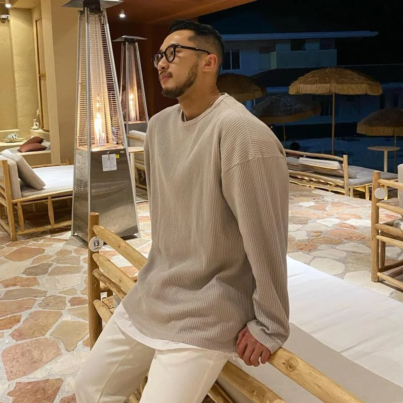 

Лидер продаж, мужская одежда, футболки, топы, осенние модные новые удобные спортивные универсальные футболки с длинными рукавами и круглым вырезом