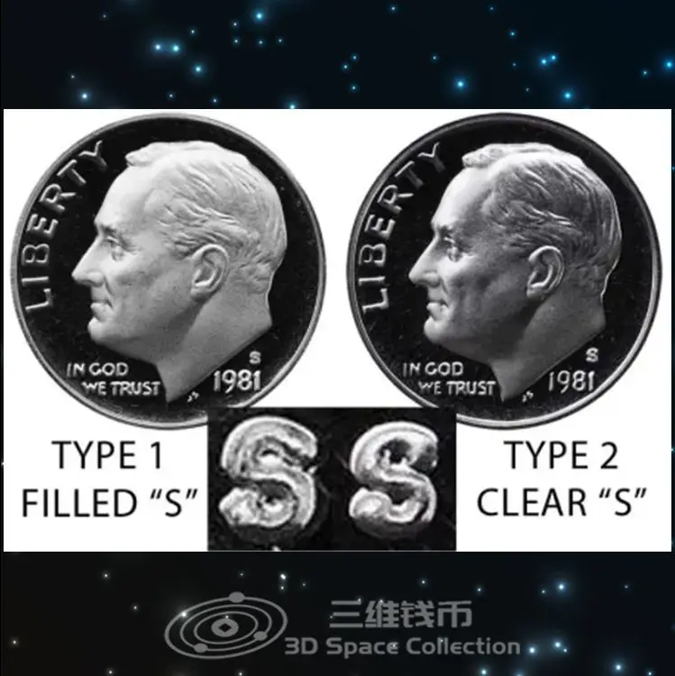 1 قطعة 1976-1981 الولايات المتحدة الأمريكية الرئيس الأمريكي روسفيلت المكرر 10 سنت عملة جديدة عملات تذكارية جمع ألعاب جنسية لعبة مضحكة #3