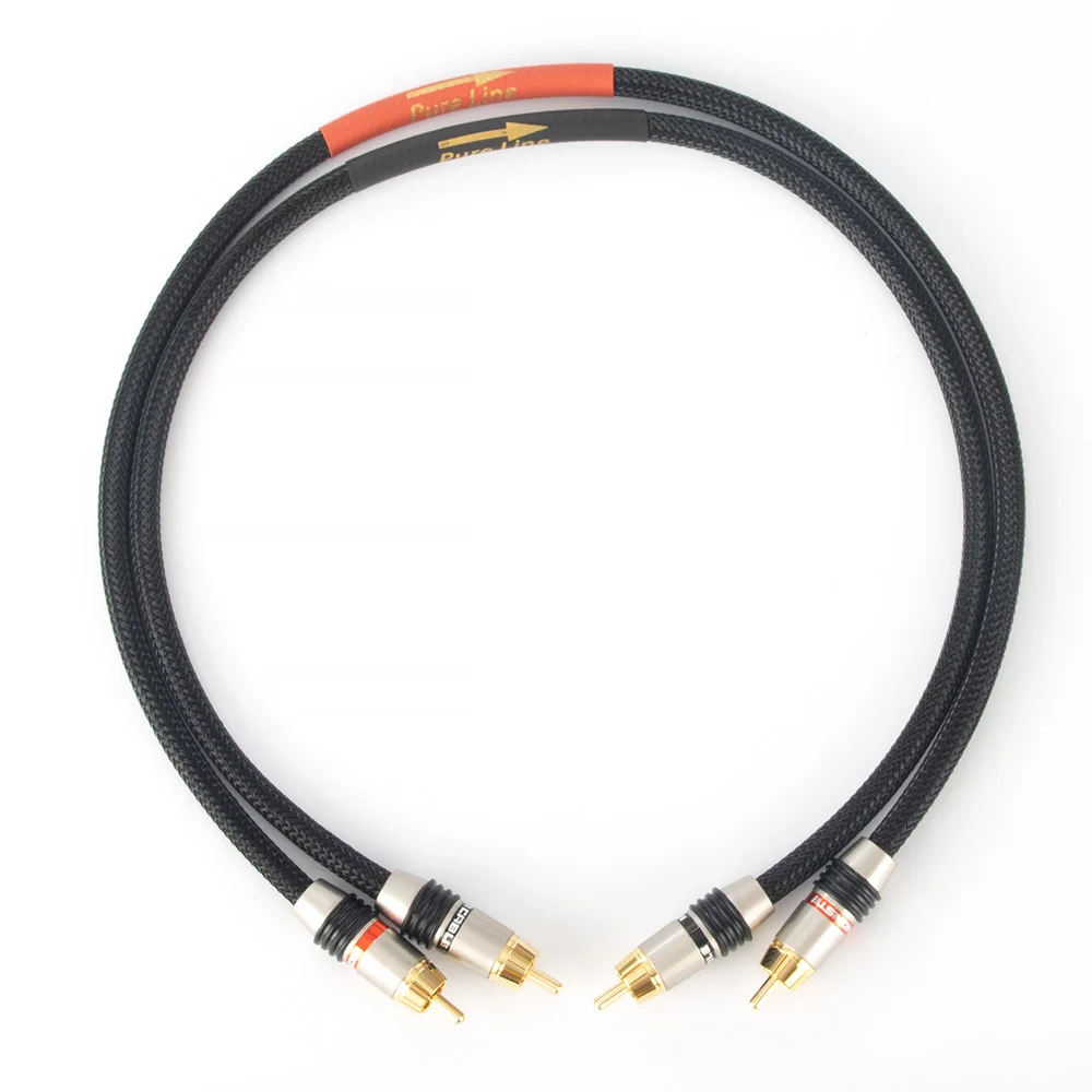 Hifi Audio OFC RCA Audio Interconnect Cable Hi End RCA To RCA Extension Cable with Gold Plated RCA Connector Plug High-quality