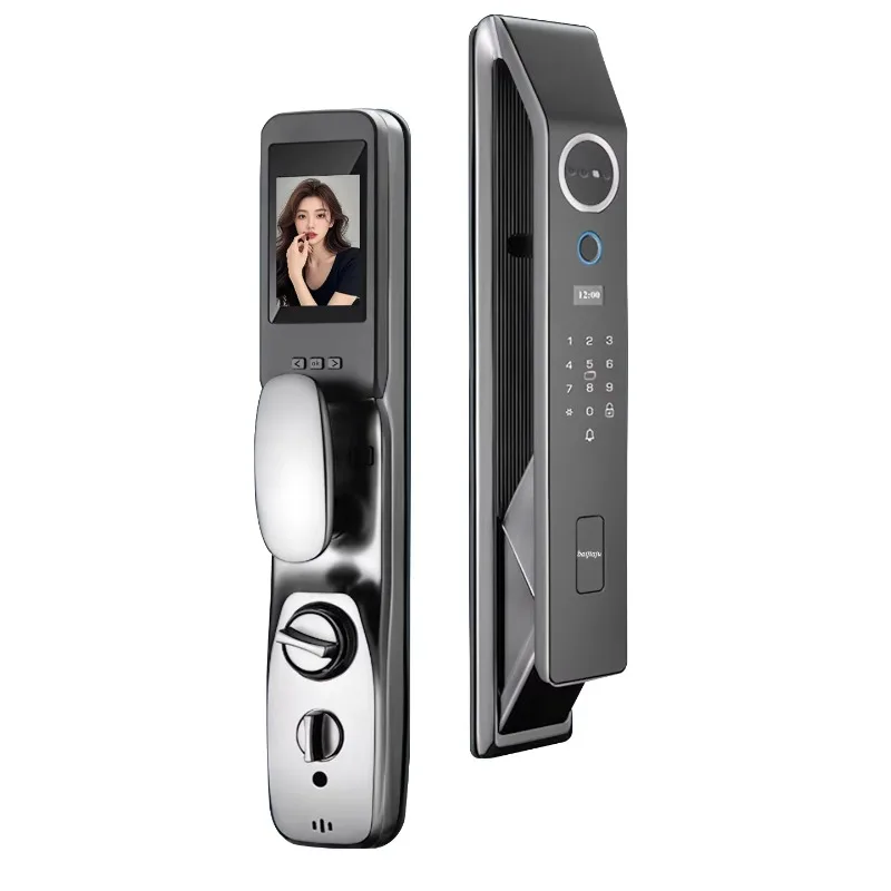 Wood Door Fully Automatic Digital Anti-Theft Smart Lock Wood Aluminum Memory Card WiFi Swipe Fingerprint
