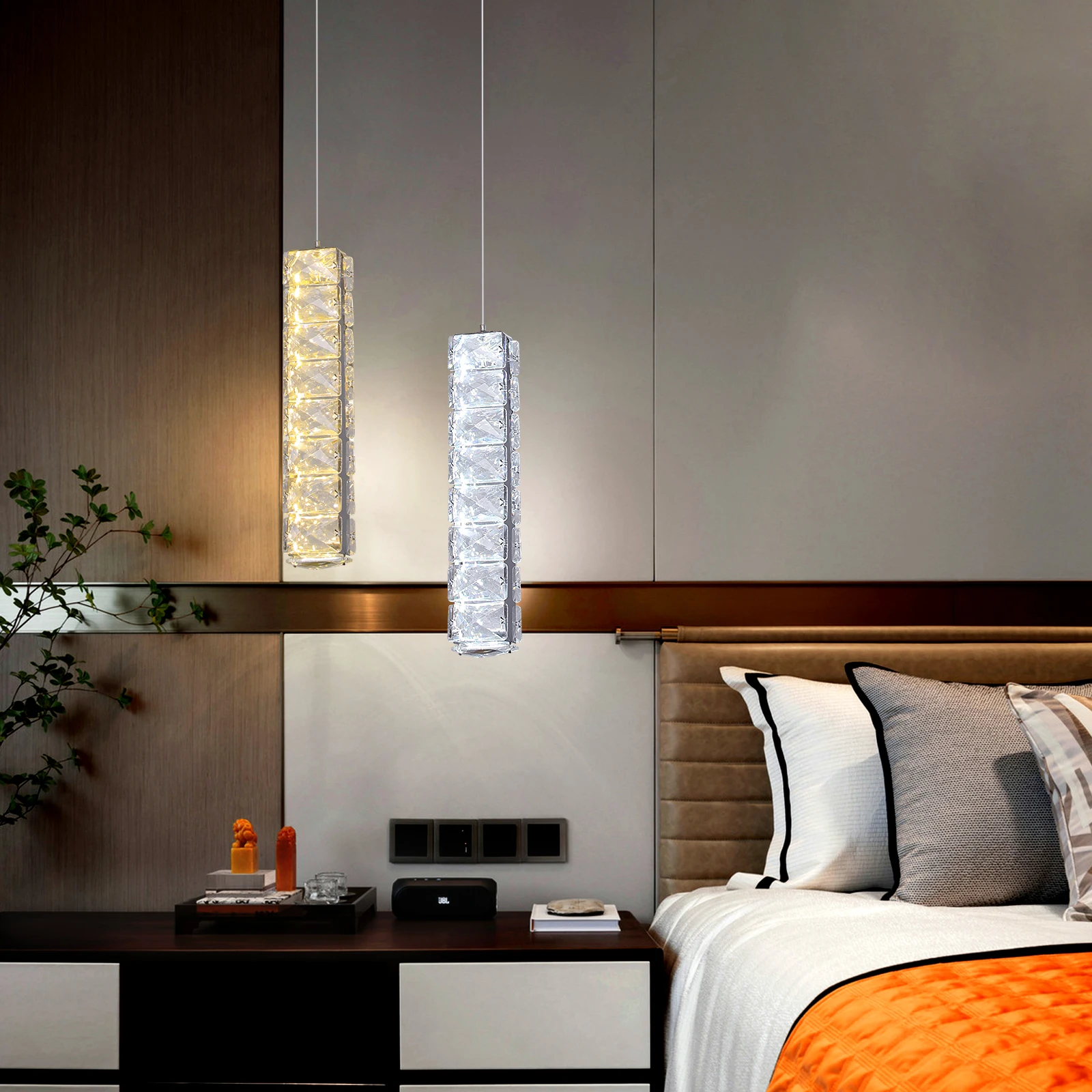 Modern K9 Crystal Ceiling Lamp Luxury Bedroom Restaurant Hanging Light Fixture Indoor Decor Living Room Lustre Chandelier Lamps