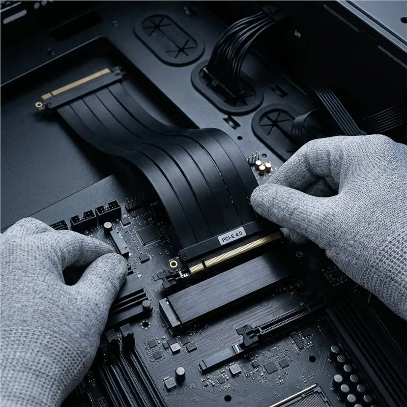 Ingenious-High-Speed Pcie 4.0 X16 GPU Riser Cable 35Cm 90°/180° Graphics Card Extension Cord Video Card Extender Cable A