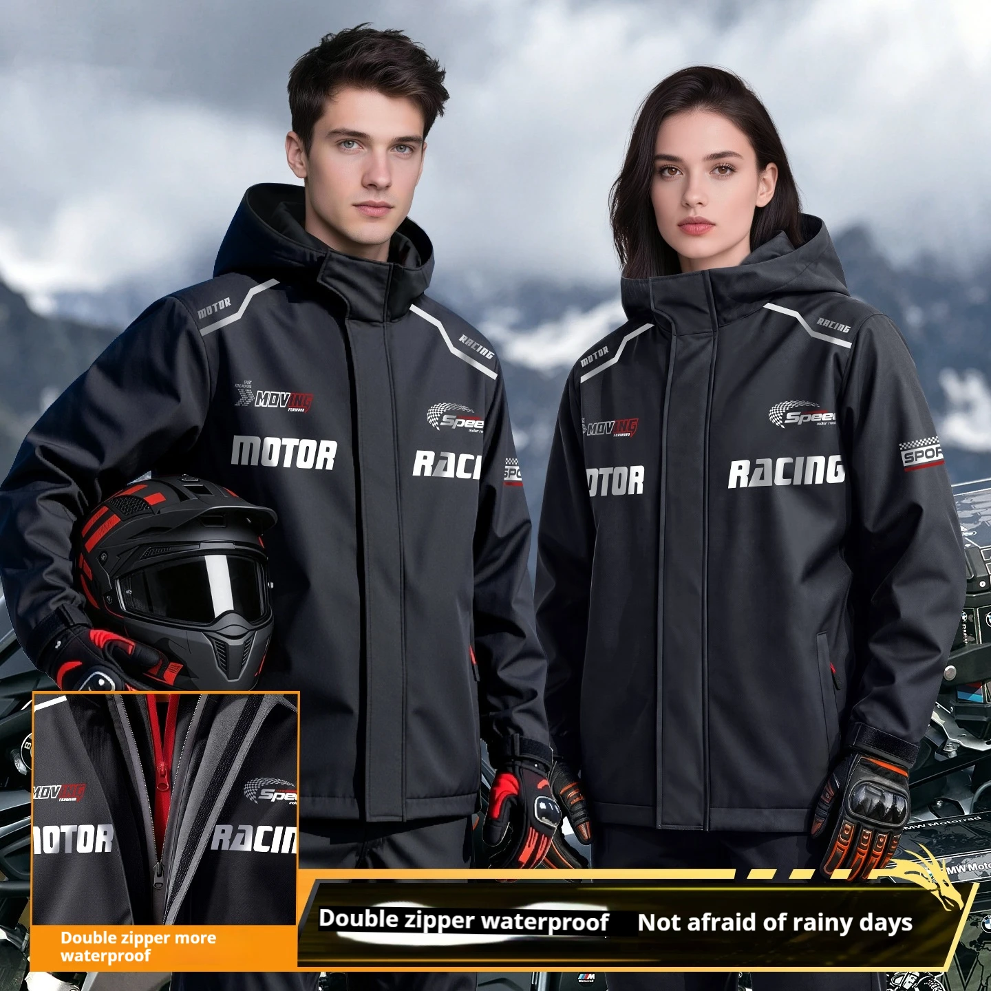 Adult Thickened Motorcycle Raincoat Suit Heavy Rainstorm Proof Split Rain Pants for Takeaway Rider Durable Waterproof Protection