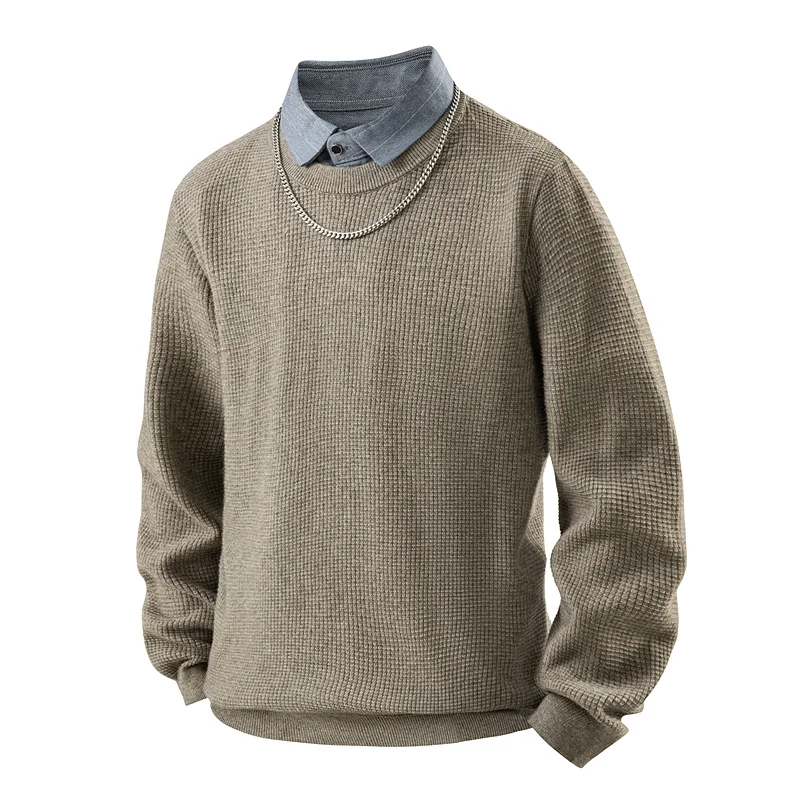 

Thiened Warmth Men's Sweatirt irt Collar Knitted Base irt Casual Sle Autumn Winter Long Sve Regular Fit Sweater