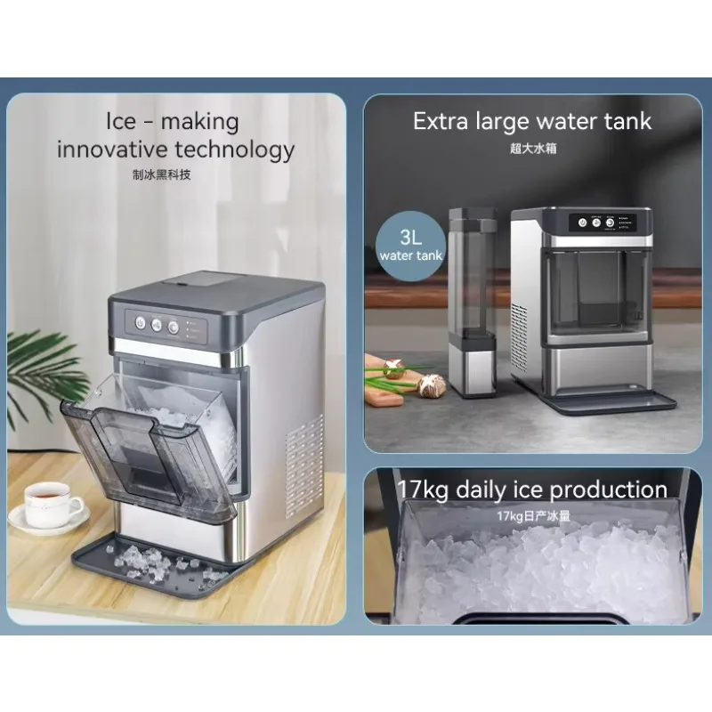 Use Nugget Ice Maker 6-8 Mins Fast Ice Making 17kg Daily Output Soft Crunchy Ice