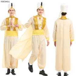 Kids Halloween Cosplay Anime Costumes Aladdin Lamp Prince Aladdin Prince Costume Set Outfit Carnival Fancy Dress Up Party