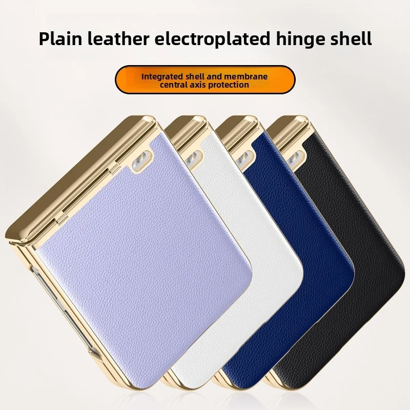 

Роскошный кожаный чехол для HONOR Magic V Flip 2 5G Official 2025, противоударная задняя крышка, шарнир, складная стеклянная пленка, чехол с покрытием кожи