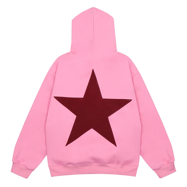 Aelfric Eden Star Print Farbkontrast Hoodie Sweatshirt Y2K Männer 