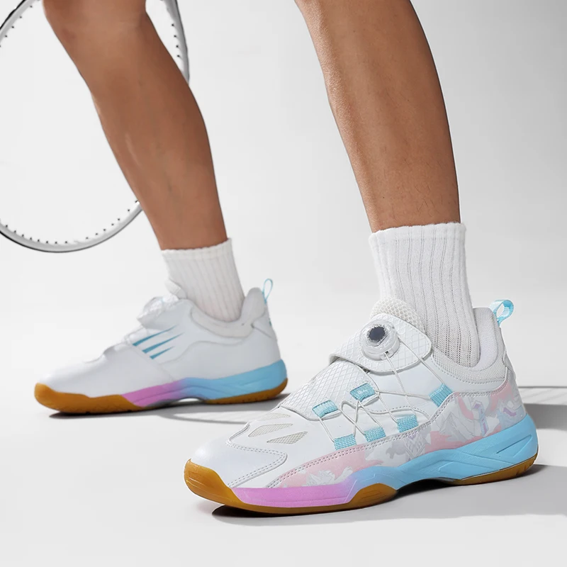 2025 New Badminton Shoes for MAN Indoor Professional Table Tennis Shoes Men  Anti-Slip Men Tennis Shoes White Sport Men