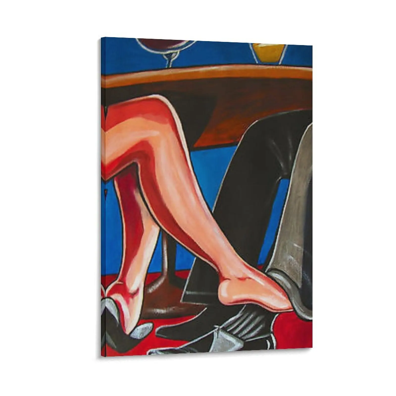 

Footsie under the table Canvas Painting decor Bedroom deco decorative pictures for living room Decorative picture